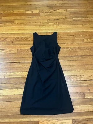 Женское платье-футляр Theory из шерстяной смеси черное без рукавов размер 2 на молнии сзади - Изображение 1 из 4