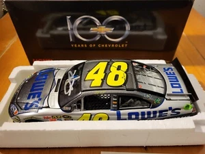 2011 Jimmie Johnson #48 Lowe's Chevrolet 100th Anniversary Dual Autographed 1:24 - Picture 1 of 10