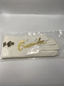 Guantes de té Crescendoe blancos hasta la muñeca talla 6 1/2 con etiquetas y folleto BL2 - Imagen 1 de 8