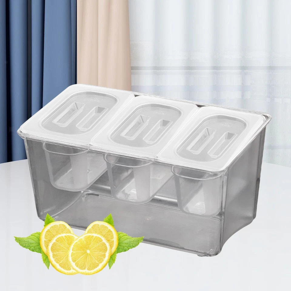 Chilled Condiment Server Tray Removable Containers for Milk Tea Shop Outdoor - Image 1 of 1