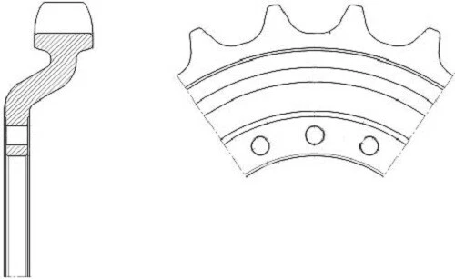 ANTRIEBSRAD für Cat 302.5, 302.5C, IHI 25JX, 28J, 30JX, 30VX und 35V4 - Bild 1 von 1