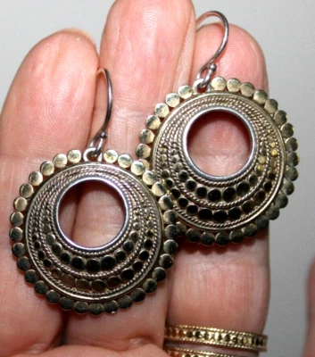 Brincos de disco circular de ouro e esterlina ANNA BECK - Imagem 1 de 4