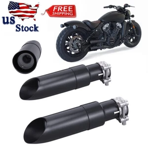 2X Exhaust Slip On Tail Pipes For Indian Scout Sixty Rogue Bobber 2015-2024 2025 - Picture 1 of 12