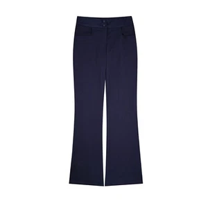 Midford Girls Tailored Bootleg School Pants Size 10 Navy Stretch - Picture 1 of 3