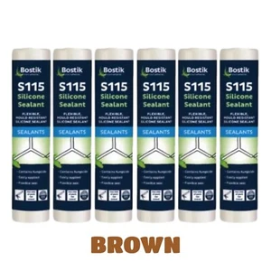 3 x BOSTIK S115 Flexible, Resistente al Molde Sellador de Silicona Marrón 310 ml - Imagen 1 de 2