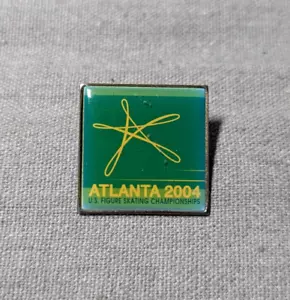 Atlanta 2004 EE. UU. Campeonato de Patinaje Artístico Solapa Pin Botón Patín sobre Hielo Olímpico - Imagen 1 de 3