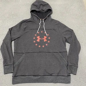 Under Armour Hoodie Mens XL Loose Gray ThreadBorne Pullover Pockets Drawstring - Picture 1 of 11