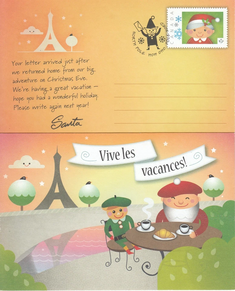 CANADA SANTA CLAUS AFTER XMAS POST CARD FRENCH & ENGLISH - 2013 WEBB # DP302 - 3 - Image 1 of 1