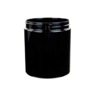 8oz Black PET Single Wall Plastic Jars - Picture 1 of 1