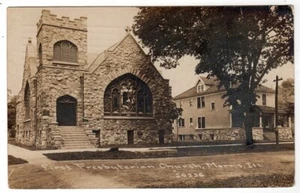 FIRST PRESBYTERIAN CHURCH MORRIS ILLINOIS IL RPPC POSTCARD 1913 - Picture 1 of 2