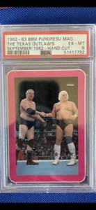 BBM Wrestling Texas Outlaws 1982 PSA 6 Pop 3, solo 1 Dusty Rhodes más alto - Imagen 1 de 1