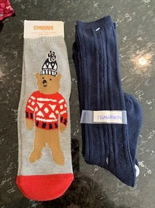 Gymboree Toddler Boy Teddy Bear Christmas Lot of 3 Boy’s Socks Xs 8-10 NWT - Picture 1 of 4