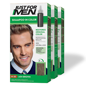 Just For Men Original Formula Mens Hair Color, Ash Pack of 3, Brown 