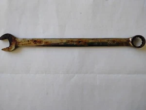 Old Snap On Tools OEX14B 7/16" SAE Flank Drive Combination Wrench 12 Point USA - Bild 1 von 2