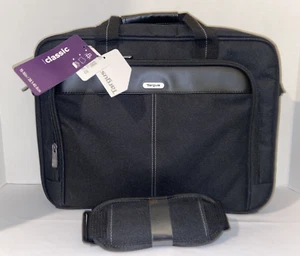 Targus Classic schmale Topload schwarze Laptop-Computertasche 15,6 Zoll mit Riemen neu mit Etikett NEU - Bild 1 von 5