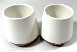 Fellow Set of 2 Big Joey Double Wall Ceramic Coffee Mug in Matte White 12 oz VTG - Picture 1 of 5