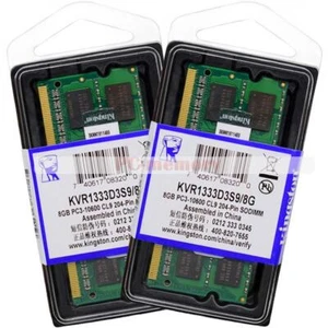 Kingston 16 GB (2x8 GB) DDR3 1333 MHz PC3-10600S 1.5V 2RX8 SO-DIMM Laptop Memory - Picture 1 of 5