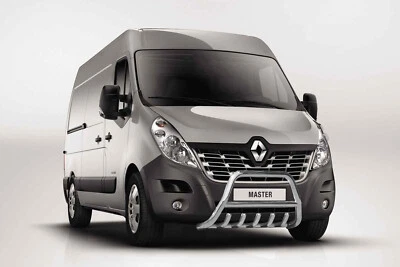LTSAUTO RENAULT MASTER CHROME AXLE NUDGE A-BAR BULL BAR 2015 TO 2019