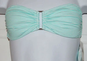 Zimmermann Women's Wide Link Bandeau Bikini Top Sz 2 Aqua Striped (K13) - Picture 1 of 3