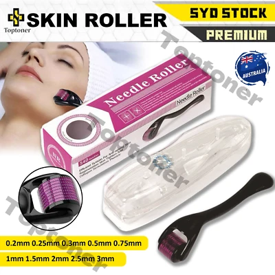 Derma Roller Titanium Micro Needle Skin 540 Needles Scars Anti Aging Dermaroller - image 1 of 4