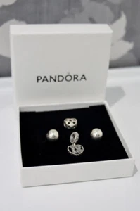 Genuine Pandora 18th Birthday Charm, Pandora Heart Charm, And Pandora Ball Clips - Picture 1 of 6