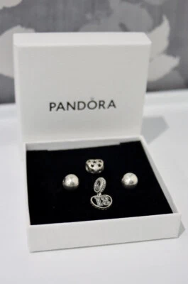 Genuine Pandora 18th Birthday Charm, Pandora Heart Charm, And Pandora Ball Clips - Image 1 of 4