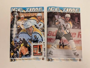 Pittsburgh Penguins Ice Time Publications 1996-1997 Autographed Lemieux And Jagr - Picture 1 of 6