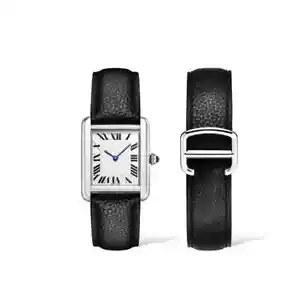 Genuine Leather Watch Strap for Cartier Solo London Tank 20 22mm Litchi Pattern - Picture 1 of 29