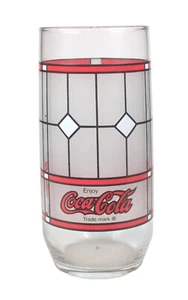 Vaso vintage Enjoy Coca-Cola vidrio esmerilado estilo manchado 16 oz 6" de alto - Imagen 1 de 2