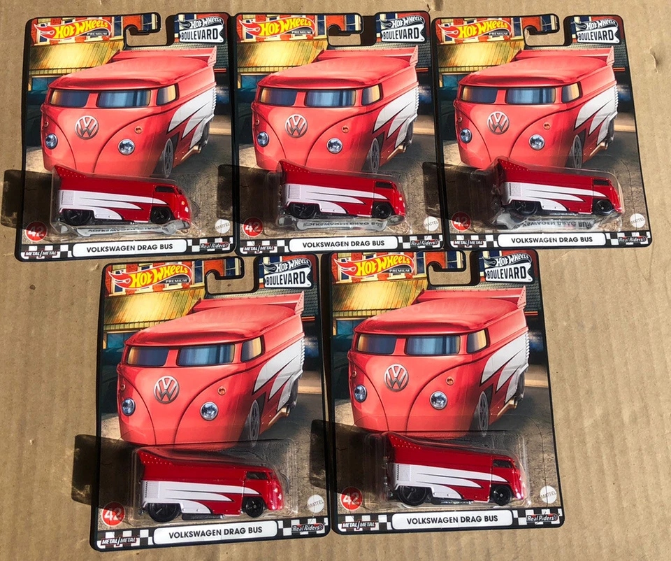 Hot Wheels Volkswagen Drag Bus 1:67 Diecast Vehicle - Red