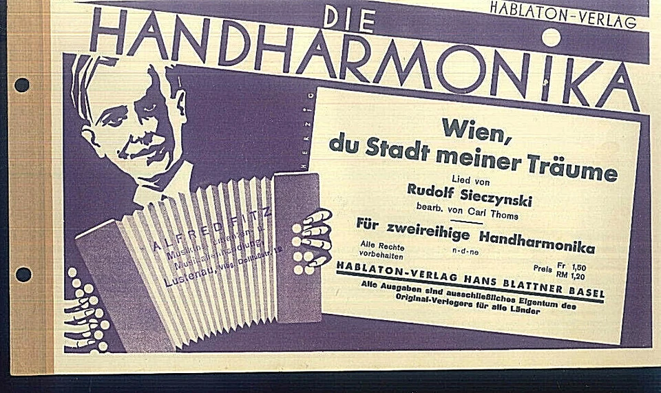 Wien, Du Stadt My Dreams - Lied From Rudolf Sieczynski - Image 1 of 1