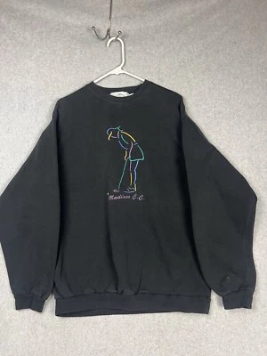 复古 80 年代 Madison C.C 高尔夫球手刺绣运动衫,尺寸 L SDI — 第 1/4 张图片