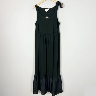 NEW Pure DKNY Cotton & SIlk Tank Maxi Dress Minimalist Size Medium Women's - Image 1 of 4