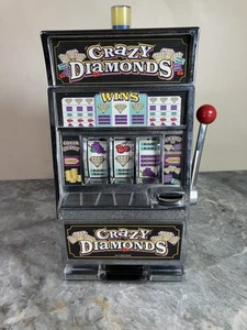 Crazy Diamonds Slot Machine Coin Bank Tested - - Picture 1 of 7