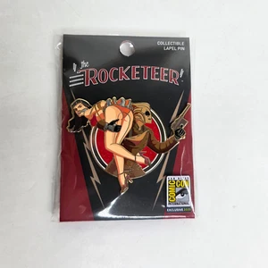 SDCC 2025 Comic Con Exclusive Little Shop Of Pins Rocketeer & Betty Pin IN HAND - Picture 1 of 3