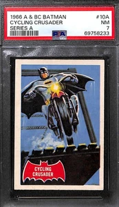 1966 A & BC BATMAN SERIES A #10A CYCLING CRUSADER PSA 7 NM 69758233 - Picture 1 of 2