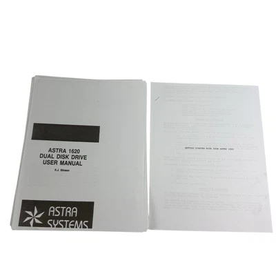 Vintage Astra 1620 Dual Disk Drive User Manual Instructions - Image 1 of 4
