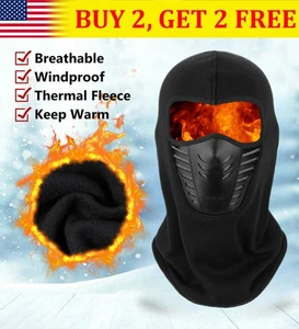 Máscara facial completa de esquí a prueba de viento cálida para pasamontañas cuello polar de invierno para clima frío - Imagen 1 de 10