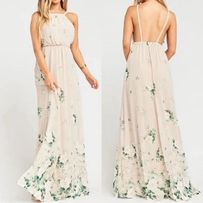 Maxi Vestido Floral Show Me Your Mumu Amanda Espalda Abierta Pequeño Invitado Dama de honor Foto 1 de 4