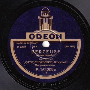 Andreason. Järnefelt (Berceuse) + Fibich (Poème). Odeon A 162 205. NM(-) - Picture 1 of 2