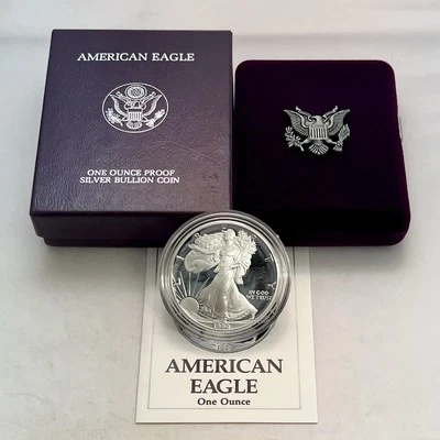 1990-S American Silver Eagle Proof Complete With OGP & COA - Image 1 of 4