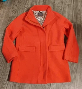 J Crew Wolle Stadiontuch Nello Gori Mantel Damen 12 pfirsichfarben Reißverschluss Jacke gebraucht, in einwandfreiem Zustand  - Bild 1 von 9