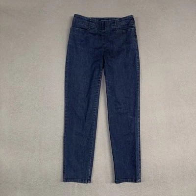 Talbots Jeans Womens 4 Blue Straight Ankle Side Zip Stretch Denim Cotton Blend - Image 1 of 4