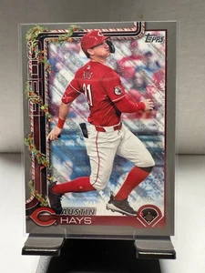 Béisbol navideño Topps 2025 - Austin Hays #H67 - brillo plateado - Imagen 1 de 2