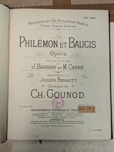 Philemon et Baucis (Fr/Eng): Gounod trans. Bennett: Ascherberger &c: Music Score - Picture 1 of 3