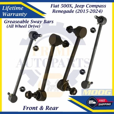 Barra estabilizadora delantera y trasera engrasable MOOG OEM para Fiat Jeep Warra 2015-2024 9 años Foto 1 de 4