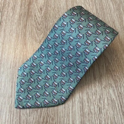 Corbata *21 corbatas seda vintage Hermes París Francia 5345 ta batería Foto 1 de 4