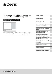 SONY CMT-SX7B HOME AUDIO PRINTED INSTRUCTION MANUAL USER GUIDE 56 PAGES - Picture 1 of 1