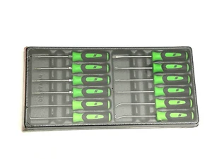 Snap On Tools NEW SGDXMINI12G 12pc GREEN Soft Grip Mini Screwdriver & Pick Set - Bild 1 von 10