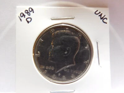 1989 D Uncirculated Kennedy Half Dollar-From U.S. Mint Set - Image 1 of 2